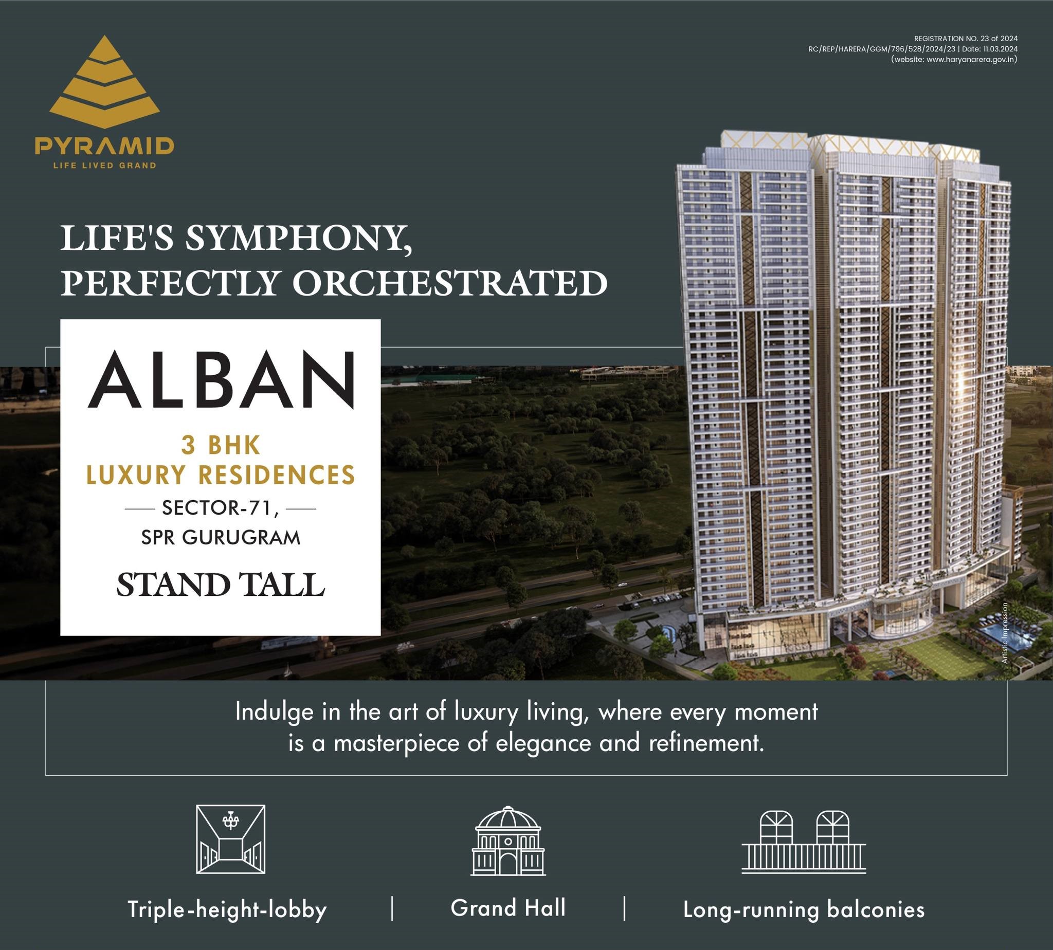 Discover the Extravagance of Alban 3 BHK Luxury Residences in SPR Gurugram by Pyramid Builder Update