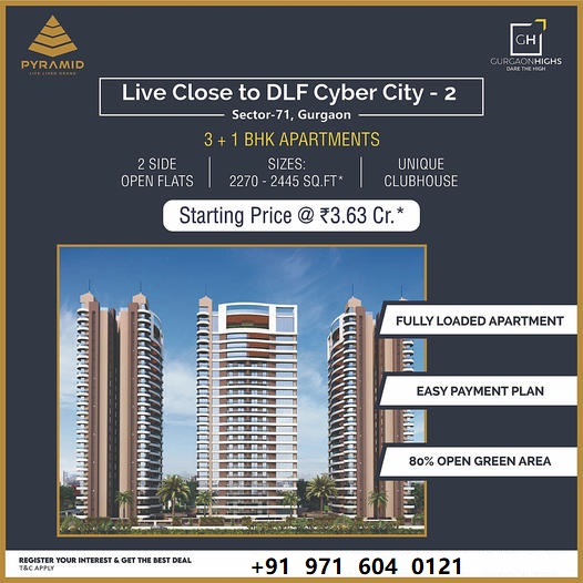 Pyramid Urban Homes: The Epitome of Urban Living Next to DLF Cyber City-2, Sector-71, Gurgaon Update