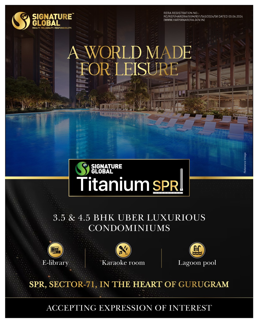 Signature Global Presents Titanium SPR: A World Made for Leisure in Sector 71, Gurugram Update