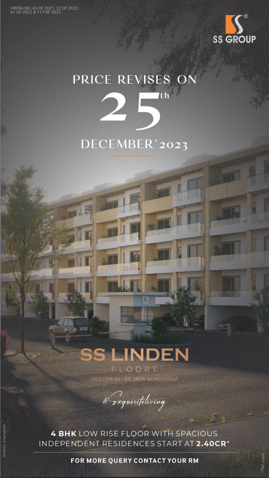 SS Linden Floors: Embrace #ExquisiteLiving in Sectors 84 & 85, New Gurugram Update