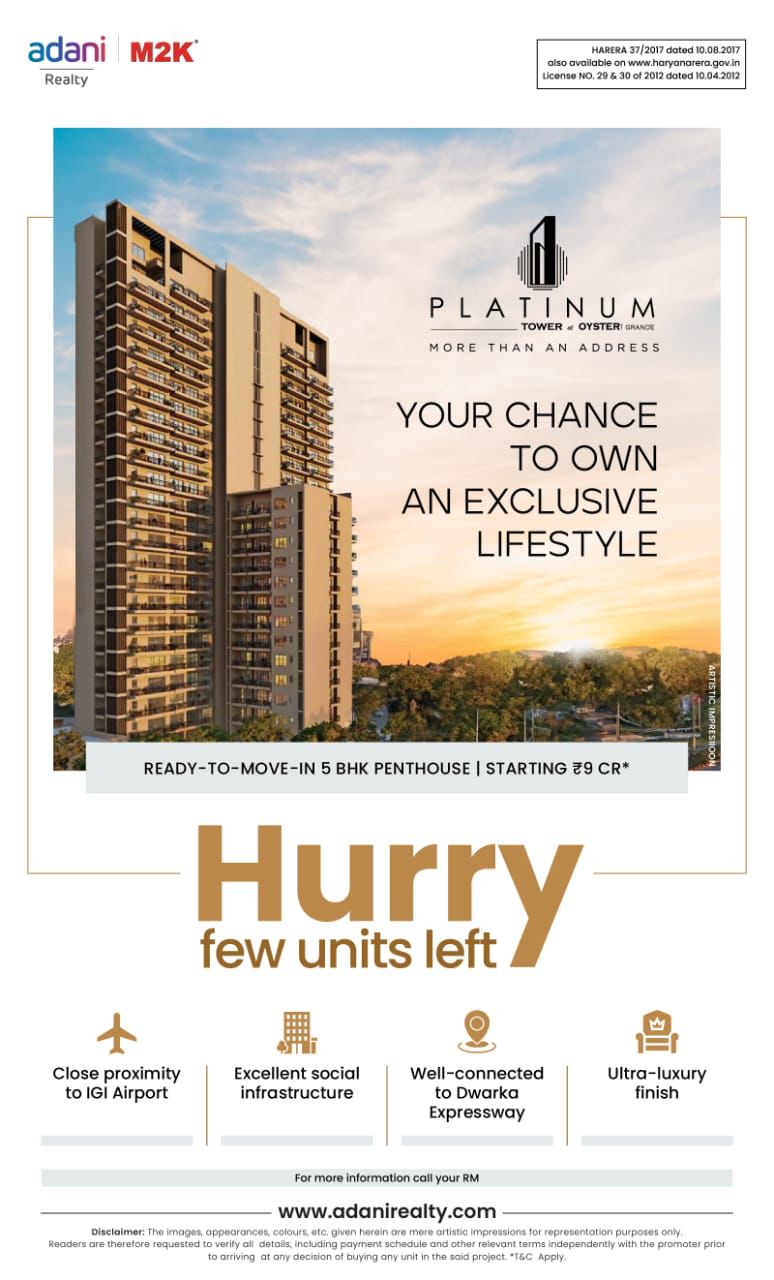 Adani M2K Platinum Towers: A Pinnacle of Luxury Living at Oyster Grande Update