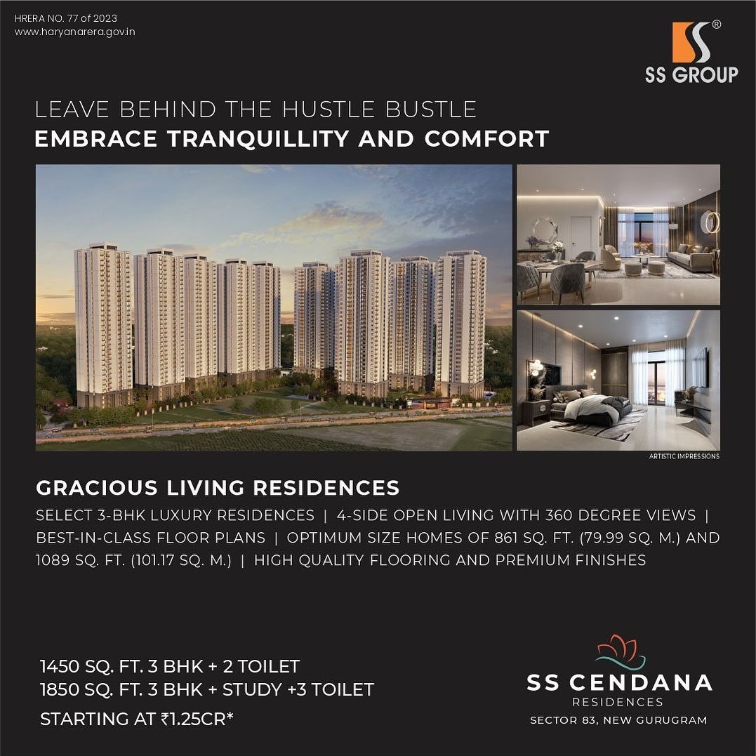 SS Cendana Residences: A Sanctuary of Peace in the Midst of Sector 83, New Gurugram Update