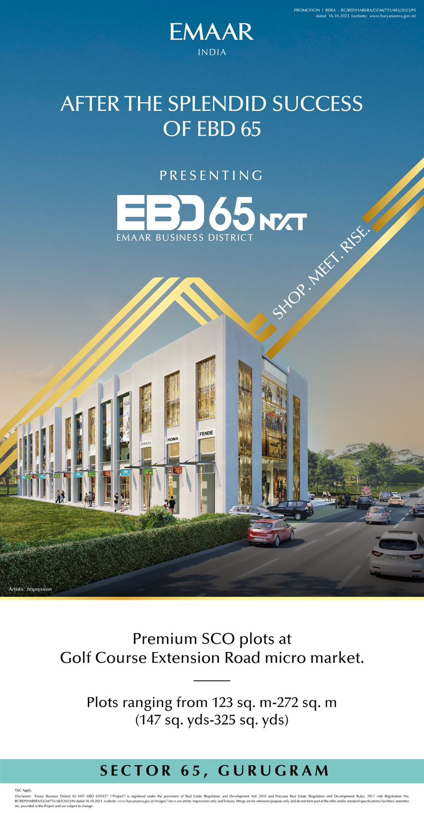 Introducing EBD 65 Nxt: Emaar's Latest Commercial Venture in Sector 65, Gurugram Update