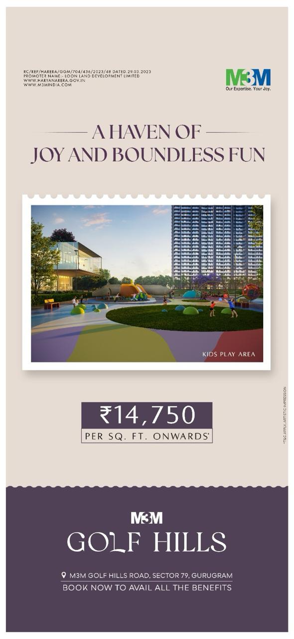 M3M Golf Hills: A Family Paradise with Lush Greenery in Sector 79, Gurugram Update