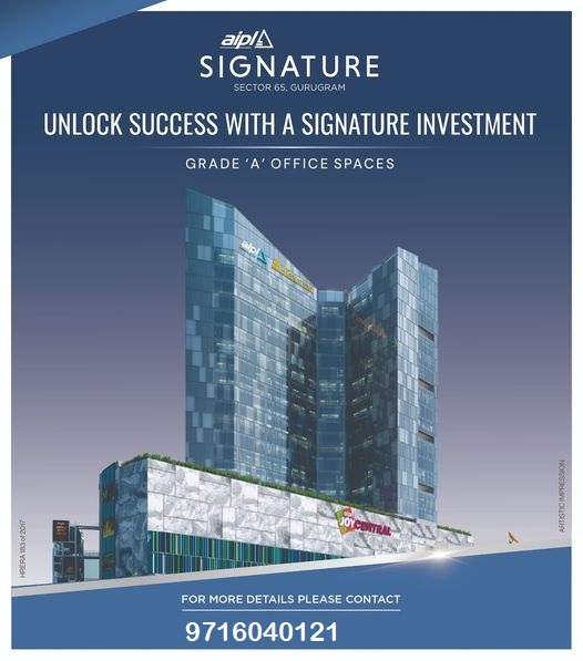 AIPL Signature: The New Benchmark for Business Spaces in Sector 65, Gurugram Update