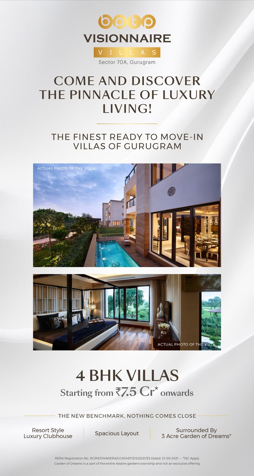 BPTP Visionnaire Villas: Experience Grandeur in Sector 70A, Gurugram Update