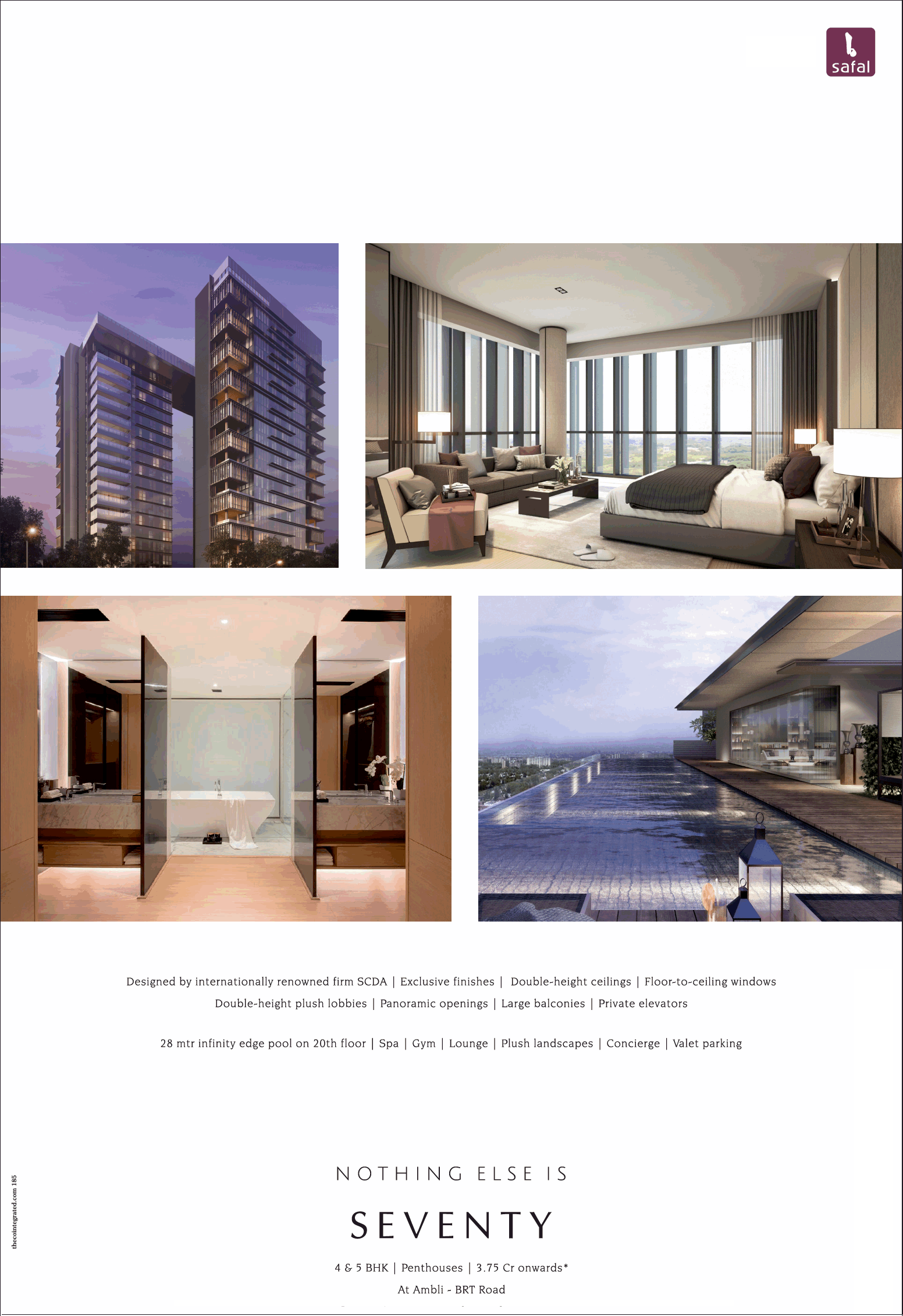 Safal Seventy launching 4 & 5 bhk & penthouses at Rs 3.75 Cr. in ...