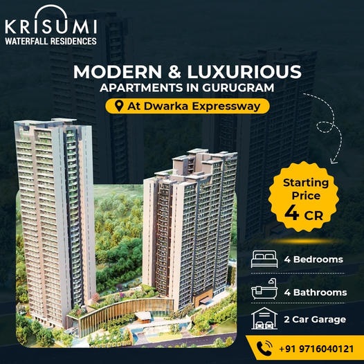 Krisumi Waterfall Residences: A Blend of Modernity and Opulence at Dwarka Expressway, Gurugram Update