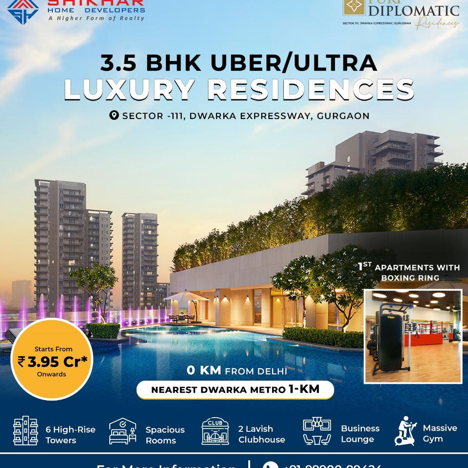 Kaplar Home Developers Unveil The Diplomatic Residences: A New Era of Luxury Living in Sector-111, Dwarka Expressway, Gurgaon Update