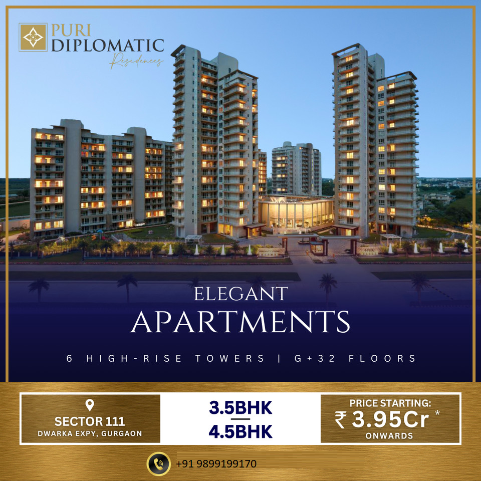 Discover Sublime Heights at Puri Diplomatic Residences, Sector 111, Dwarka Expressway, Gurugram Update