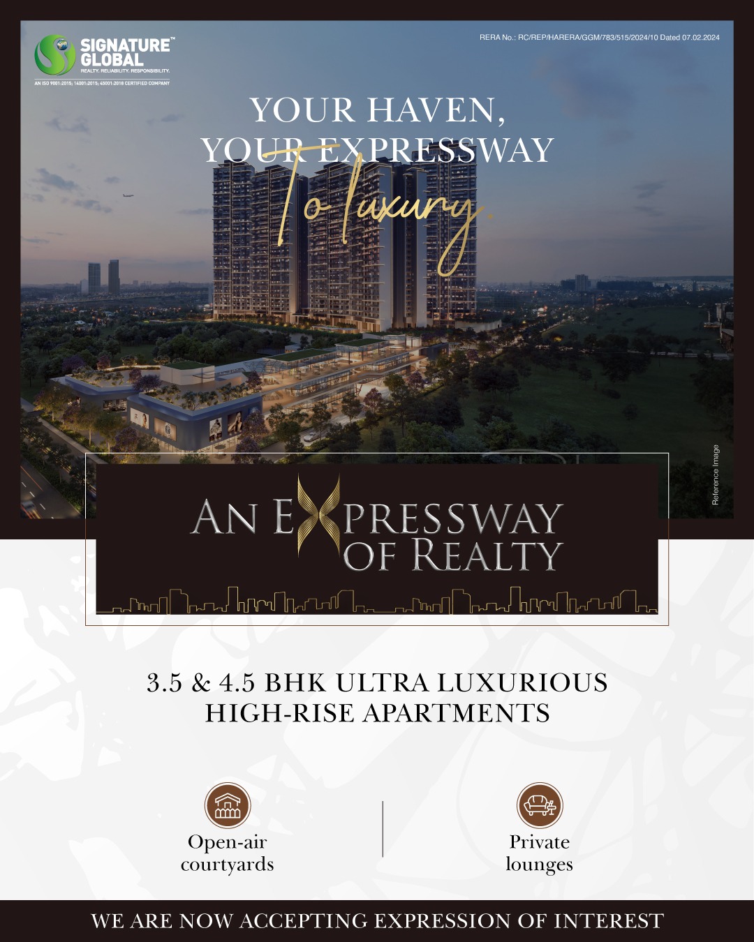 "Signature Global's Exquisite High-Rise Apartments: A Symphony of Luxury and Serenity Update