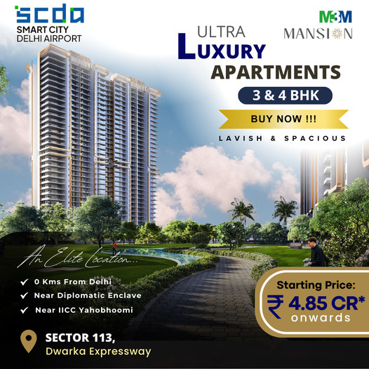 M3M Mansion at SCBD Smart City: Ultra Luxury Apartments with Delhi's Elegance in Sector 113 Update