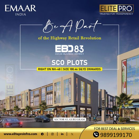 Emaar EBD 83: Be Part of the Highway Retail Revolution on NH-48, Gurgaon** Update