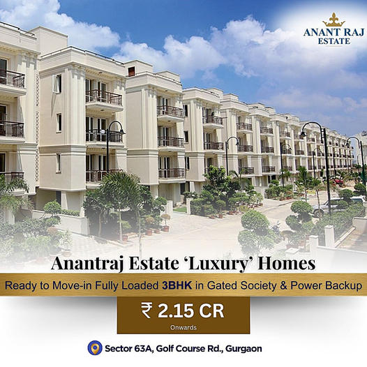 Anantraj Estate Luxury Homes: Opulent 3BHK Residences on Golf Course Rd, Gurugram Update