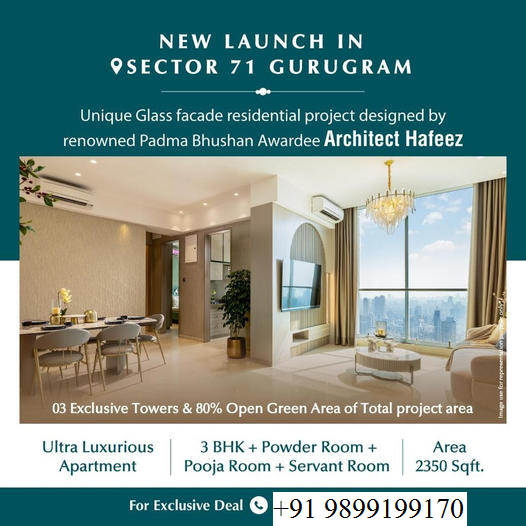 Architectural Marvel in Gurugram: The Grand Unveiling of Sector 71's Glass Facade Residential Project by Architect Hafeez Update