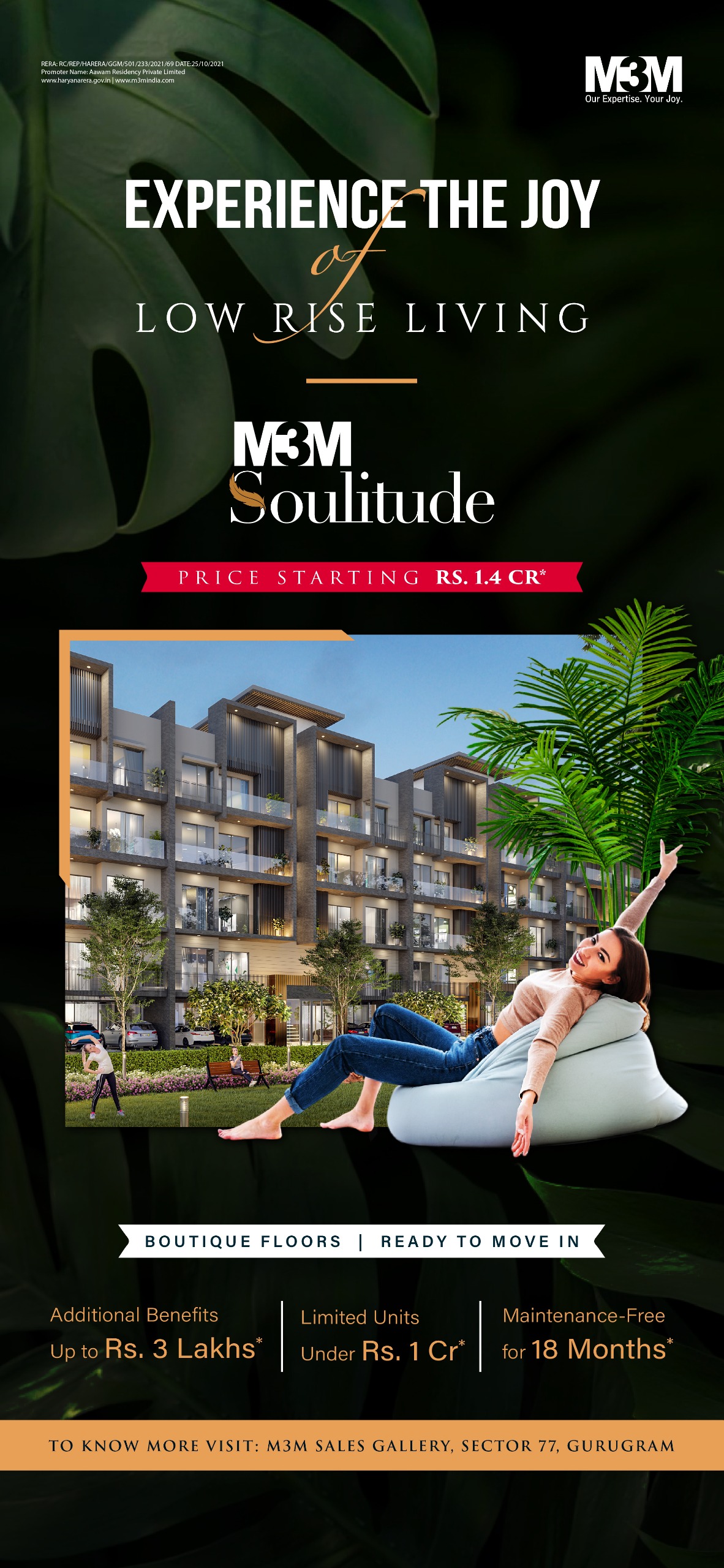 Discover Low Rise Living at M3M Soulitude, Gurugram Starting at Rs. 1.4 Cr Update